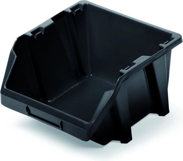 Plastic stackable storage box Bineer Short 118 × 98 × 70 mm, black