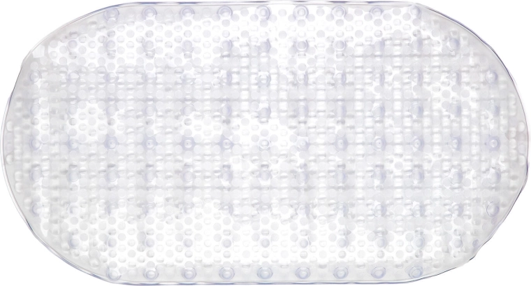 Neslīdošs vannas paklājiņš 66 × 36 cm, caurspīdīgs