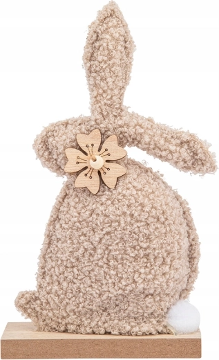 Bouclé dekoratīva zaķa figūriņa bēšā krāsā 22 cm