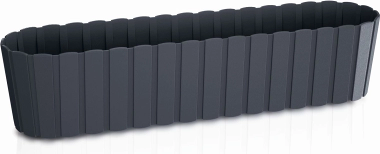 Plastmasas puķu kaste Boardee Case antracīta krāsā 58,7 cm
