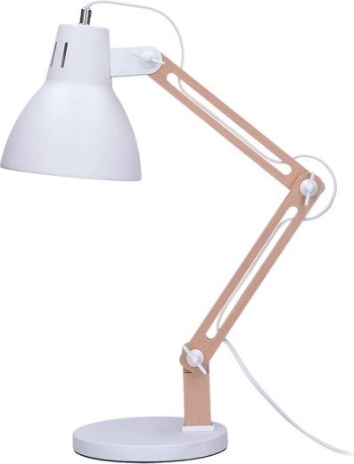 Solight galda lampa Falun E27 balta