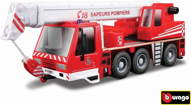 Bburago ugunsdzēsības auto ar celtni 1:50