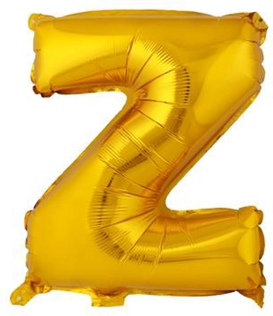 TORO foil balloon letter Z 30 cm