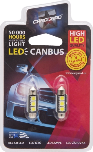 LED sofita spuldze 36 mm, 12 V, 3 W