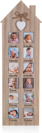 Children's house-shaped photo frame 48 × 14.8 cm for 12 photos