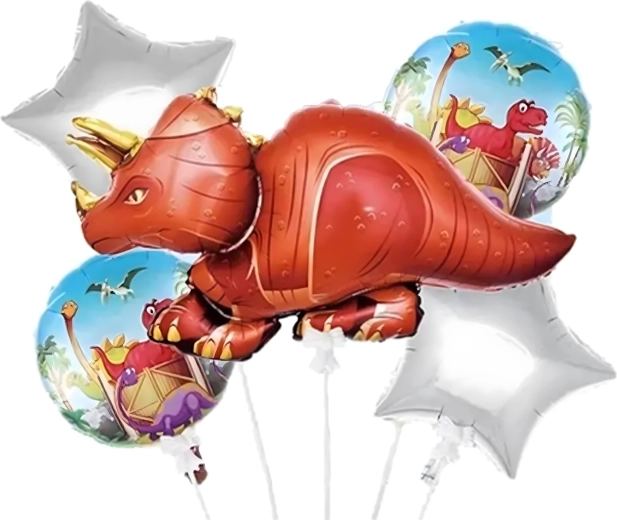 Dinozaura dzimšanas dienas balonu komplekts 5 gab.