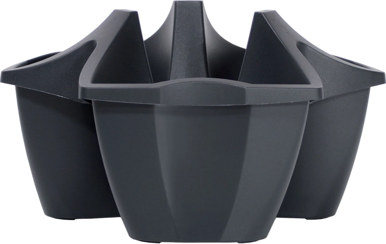 Puķu pods Crown 48 cm antracīts