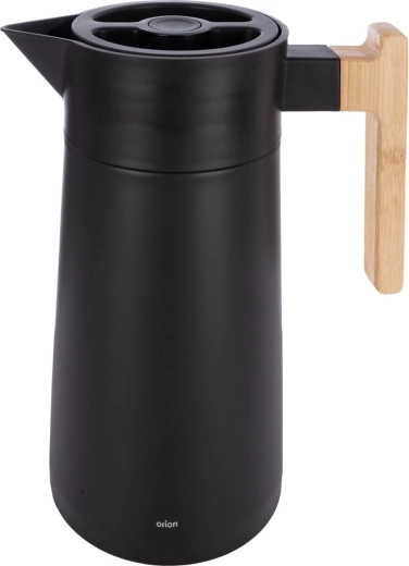 2.1 L Black Stainless Steel Vacuum-Insulated Thermal Carafe
