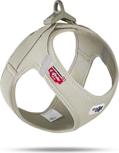 Curli Air-Mesh siksna ar sprādzi suņiem, gaiši bēša, izmērs M (6–9 kg)