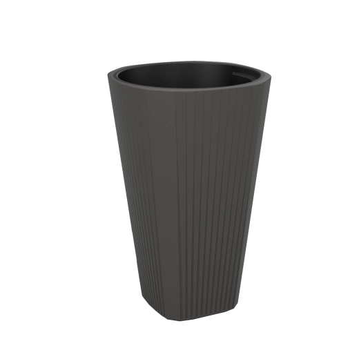 Puķu pods MUZA ar ieliktni 39 cm, antracīts