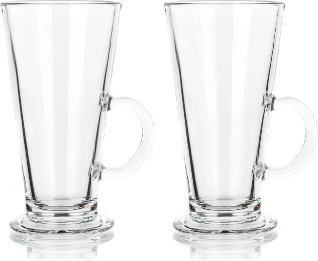Stikla latte krūzes 270 ml TANGER, komplekts 2 gab.