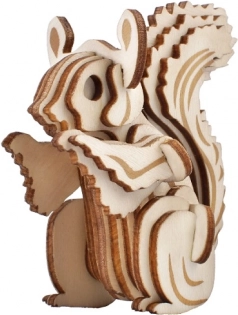 Woodcraft wooden 3D puzzle – squirrel
