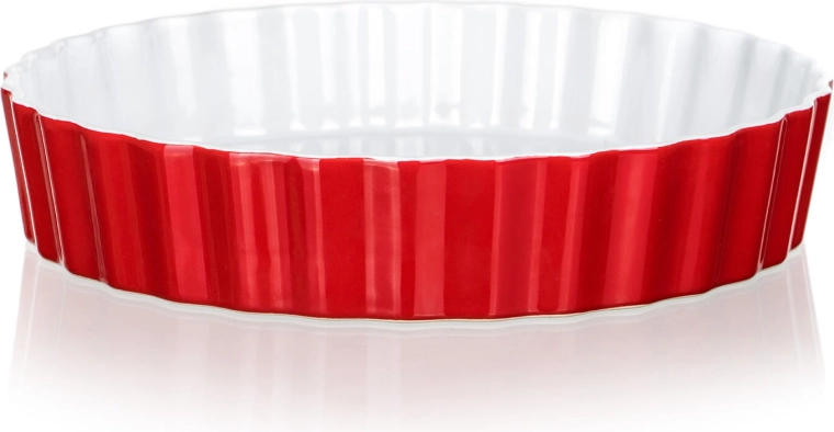 Keramikas cepamtrauks CULINARIA, apaļš 27,5 cm, sarkans/balts