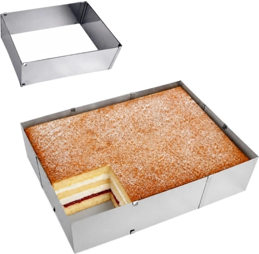 Regulējama tērauda cepamforma 24–46 × 20–38 cm