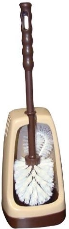 Toilet set with square holder and 7 cm brush with rim cleaner