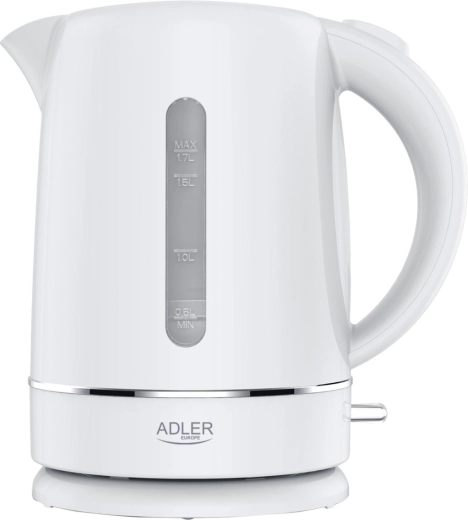 Elektriskā tējkanna Adler, 1,7 l, balta