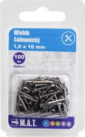 Polsterējuma nagliņas 16 × 1,6 mm, 100 gab.