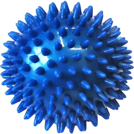 ACRA masāžas bumbiņa “ezītis” ar dzelkšņiem 7,5 cm, zila - 1 gab.