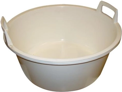 Plastmasas bļoda ar rokturiem 49 cm, balta, 25 l