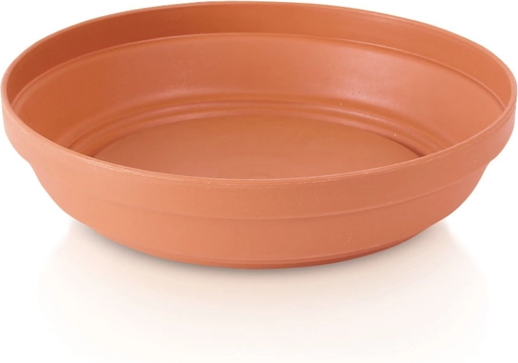 Plastmasas paliktnis puķupodam terakotas krāsā 19 cm Glinka
