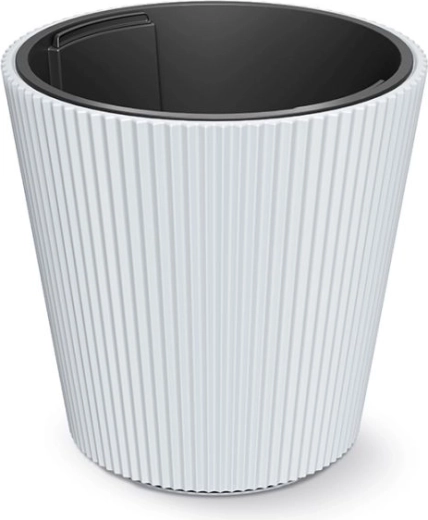 Milly planter with insert 34.9 cm white