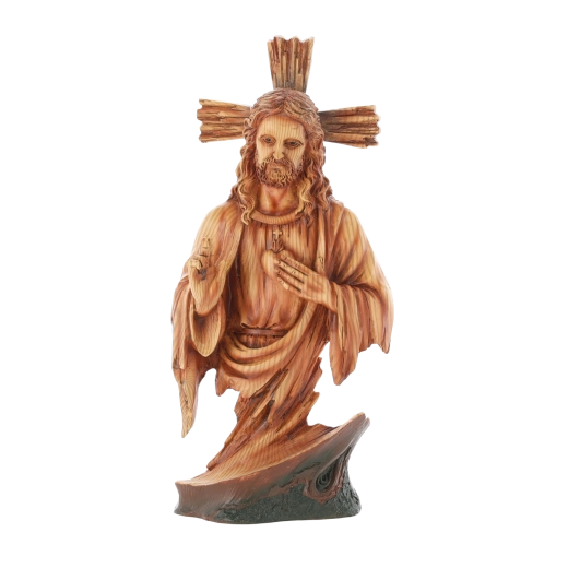 Vissvētākās Jēzus Sirds polyresīna statuete 36 cm