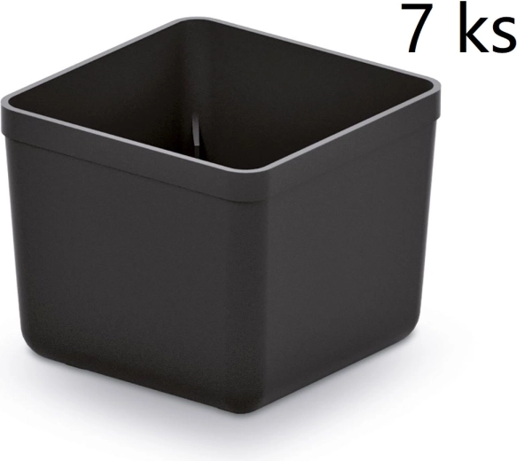 7 plastmasas instrumentu kastu komplekts Unite Box, melns, 55 × 55 × 165 mm