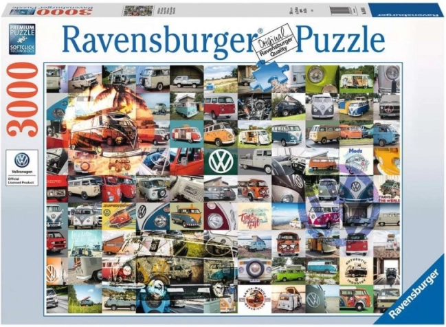 Ravensburger puzle 3000 gabali – 99 mirkļi VW Campervan