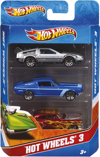 Hot Wheels three-pack of die-cast cars