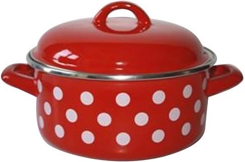 Saucepan with Lid 16 cm 1.5 L Red Polka Dot METALAC