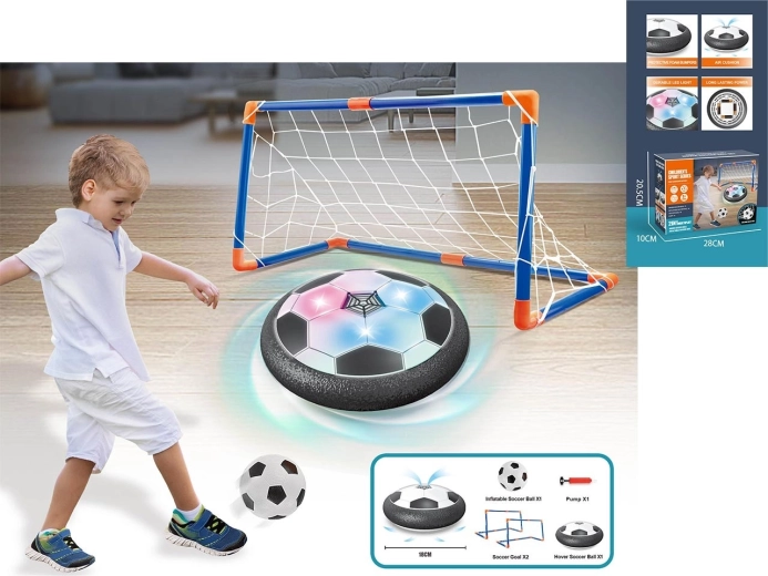 Levitējoša futbola bumba ar vārtiem Hover Soccer ar LED apgaismojumu