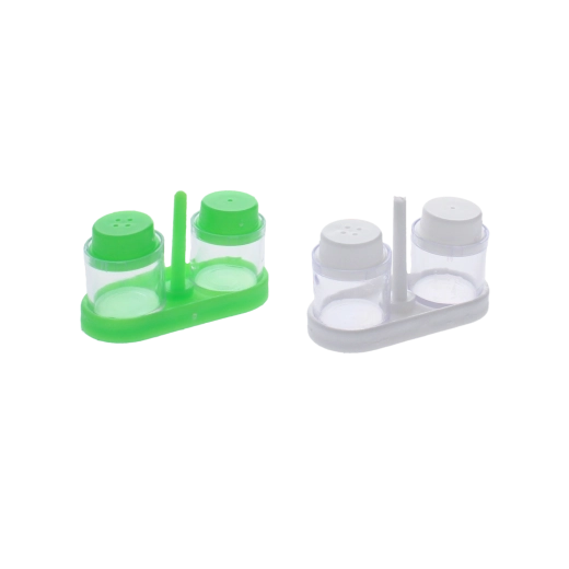 Kompakts plastmasas sāls un piparu trauciņu komplekts 6 × 4 cm