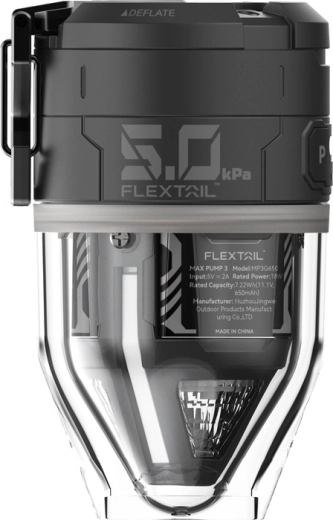 Flextail Max Pump 3 pārnēsājams elektriskais sūknis ar gaismu, melns