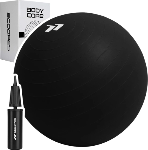 Vingrošanas bumba BodyCore 85 cm, melna