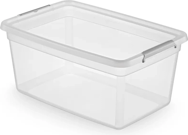 Basestore uzglabāšanas kaste ar vāku un klipšiem 40 l (58 × 39 × 25 cm)