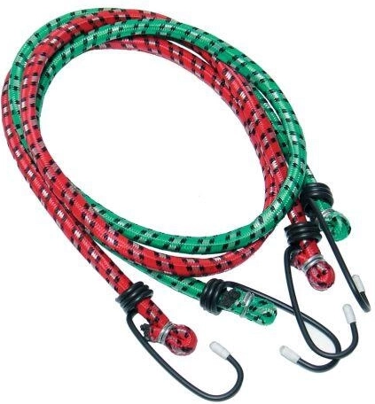 Elastic tie-down straps with hooks 1.0 m x 10 mm (2 pcs)