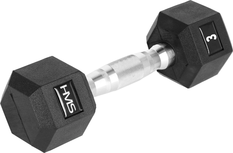 Sešstūra hantelis HMS HEX PRO 3 kg
