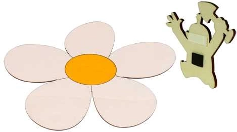 Koka dekoratīvs magnētiņš Margrietiņa