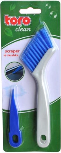 Grout cleaning brush with scraper Toro