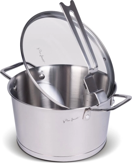 Lamart stainless steel saucepan with lid Conic 20 cm, 3.2 l