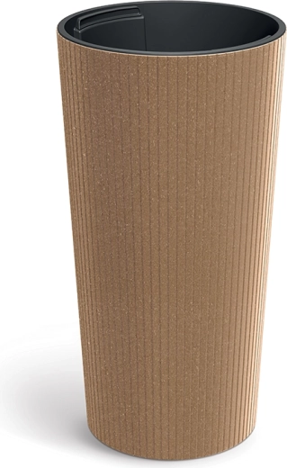 Puķu pods Lamia Slim Eco Wood 25 cm Naturo