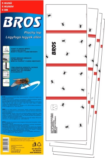 Bros flat fly glue trap 5 pcs