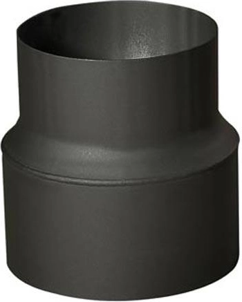 Dūmvada cauruļu redukcija 150/130 mm, garums 160 mm, biezums 1,5 mm, melna