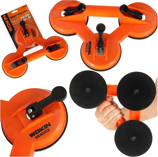 WOKIN trīskāršā vakuuma piesūceknis stiklam un flīzēm 75 kg