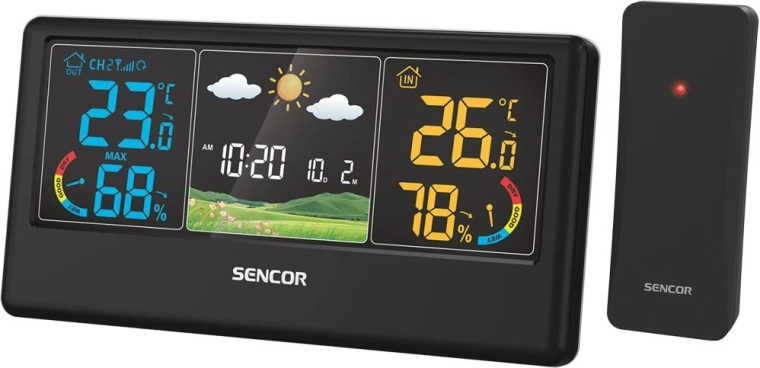 Sencor meteoroloģiskā stacija ar bezvadu sensoru