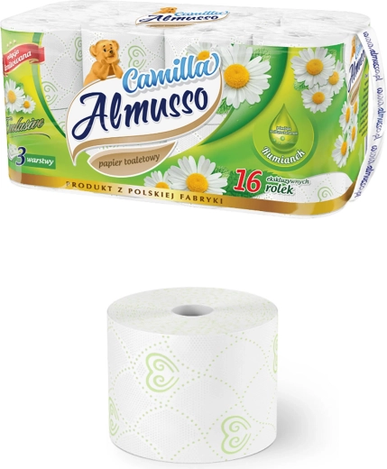Camilla Toilet Paper 3-ply White, 16 Rolls, FSC