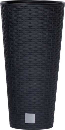 Prosperplast Rato Tubus Planter with Insert, Anthracite, 20 × 38 cm