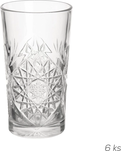 Hobstar glāzes 355 ml caurspīdīgas, komplekts 6 gab.