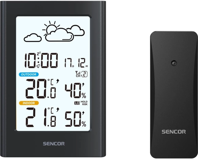 Sencor meteoroloģiskā stacija ar bezvadu sensoru