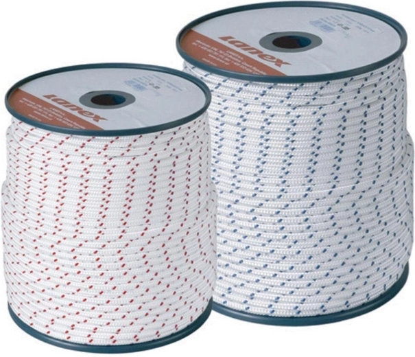 Polyamide starter cord 5 mm white–blue, 100 m